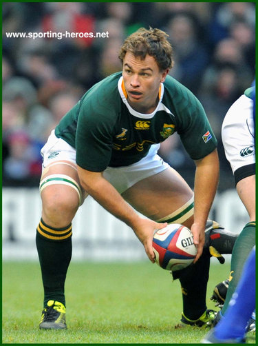 Deon Stegmann - South Africa - International Rugby Union Caps.