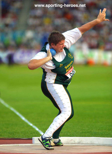 Veronica Abrahamse - South Africa - Shot Put bronze at 1998 & 2002 Commonwealth Games.