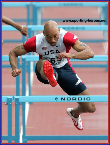 Dominique Arnold - U.S.A. - 4th in the 110m Hurdles at 2005 World Championships.