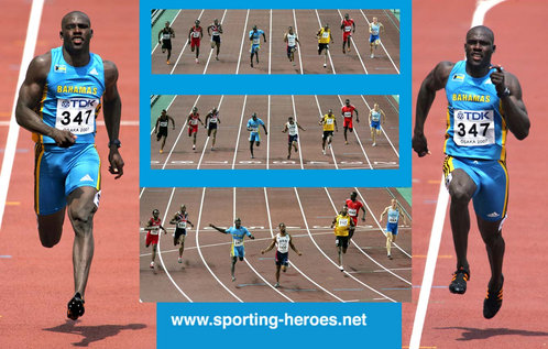 Derrick Atkins - Bahamas - 2007 World Championships 100m silver medal.