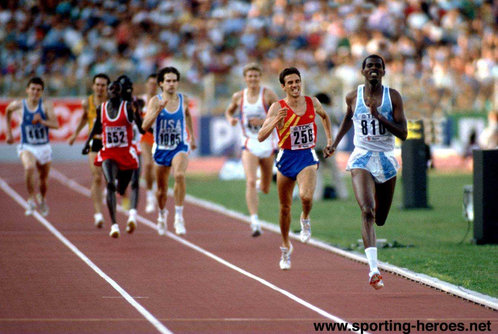 Abdi Bile - Somalia - 1987 World Atheltics 1500m Champion.