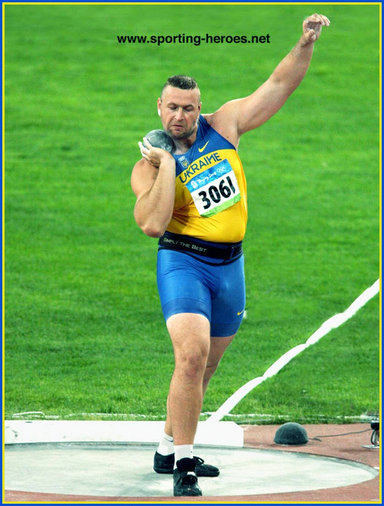 Yuriy Bilonog - Ukraine - 2003 World indoor shot put champion.