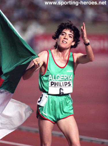 Hassiba Boulmerka - Algeria - 1500m Olympic & World Champion in 1990s.