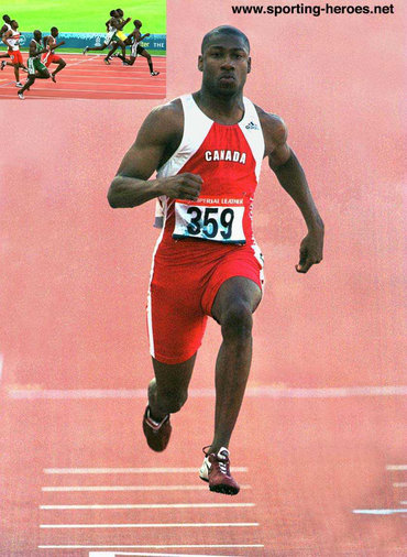 Pierre Browne - Canada - 100m bronze at 2002 Commonwealth Games.