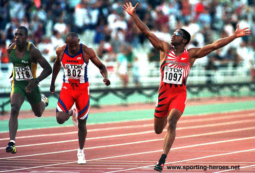 Claudinei Da Silva - Brazil - 200m silvers at 1997 & 1999 World Championships.