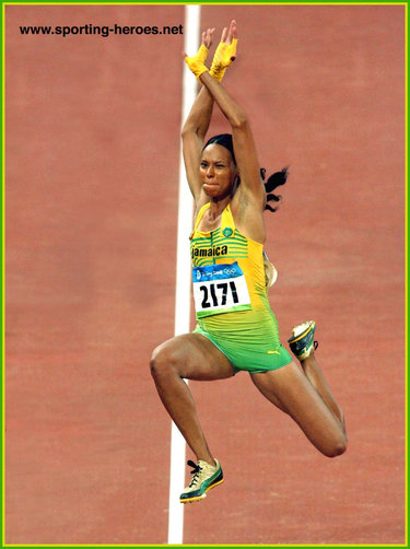 Chelsea Hammond - Jamaica - 4th in the Long Jump at the 2008 Olympic Games.