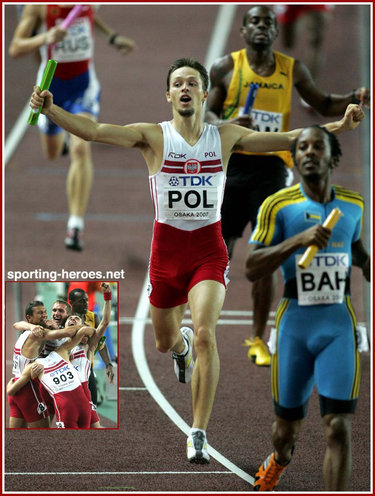 Kacper Kozlowski - Poland - 2007 World Championships 4x400m bronze.