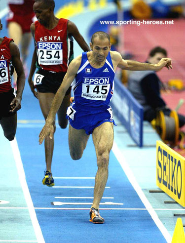 Driss Maazouzi - France - 2003 World Indoor Atheltics Championships 1500m Gold.