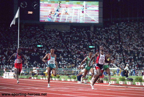 Atlee Mahorn - Canada - 1991 World Championshipsn200m bronze medal