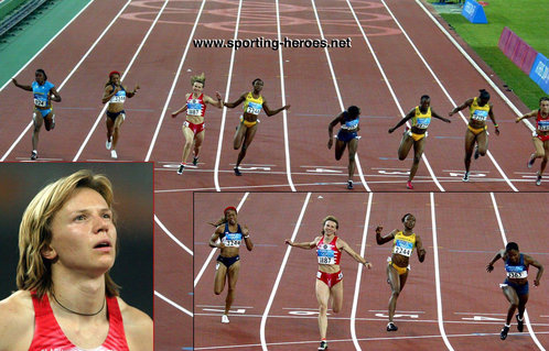 Yuliya Nesterenko - Belarus - 2004 Olympic Games  100m Champion.