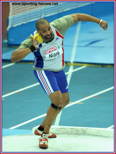 Yves Niare - France - 2009 European Indoor Champs Shot Put silver medal.