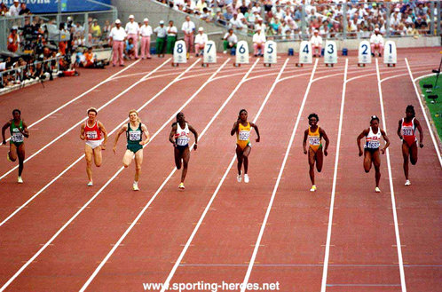 Mary Onyali - Nigeria - Championship Record 1987 - 1996 (100m & 200m)