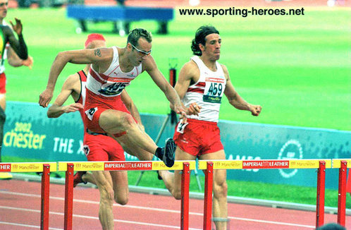 Chris Rawlinson - England - 2002 Commonwealth Games 400mh Champion.