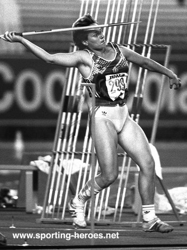 Silke Renk - East Germany - 1992 Olympic Games javelin champion.