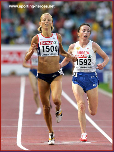 Susanne Wigene - Norway - 2006 European Championships 10,000m silver medal