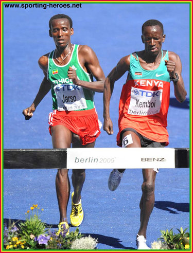 Yacob Jarso - Ethiopia - 4th at the 2008 Olympics in the 3000m Steeplechase.