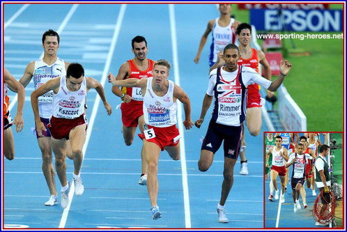 Michael Rimmer - Great Britain & N.I. - 2010 European Championships 800m silver medal.