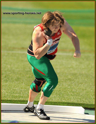 Nadezhda Ostapchuk - Belarus - 2010 European Championships Shot Put Gold Medal.