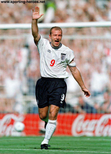 Alan Shearer - England - England International  football Caps.