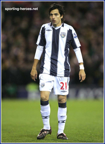 Juan Carlos Mensequez - West Bromwich Albion - League Appearances