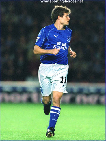 Juliano RODRIGO - Everton FC - Premiership Appearances