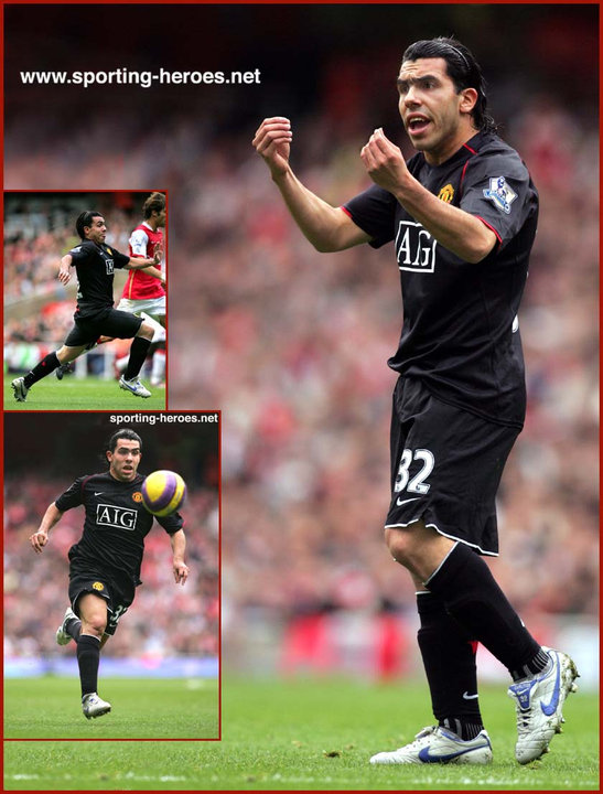 Carlos Tevez - Premiership Appearances. - Manchester United Fc
