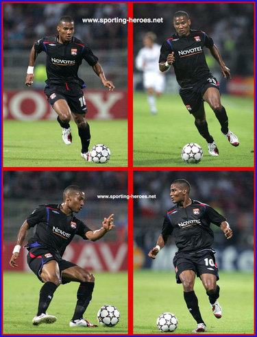 Florent Malouda - Olympique Lyonnais - UEFA Champions League Seasons (4) 2006/07 to 2003/4..