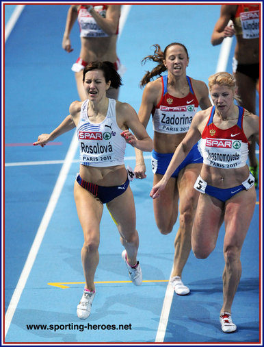 Denisa ROSOLOVA - 2011 European Indoor Championships 400m winner.
