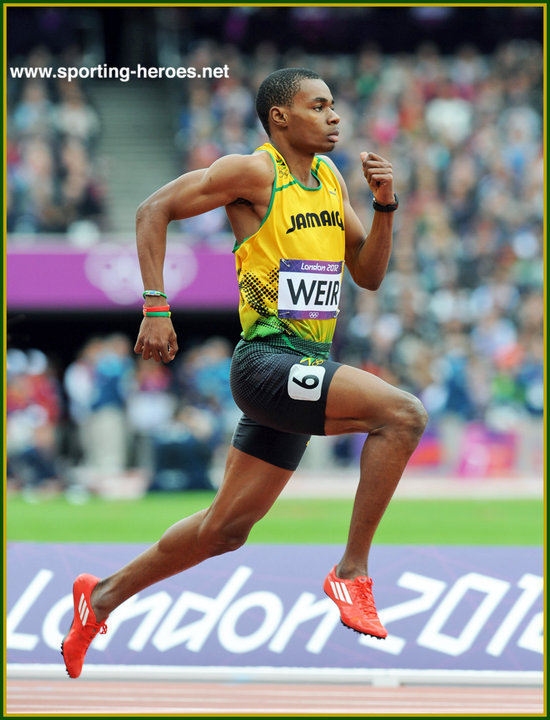 weir, Warren 2012 Olympics Bronze Medal 200 metres. Jamaica