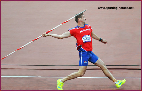 Andreas Thorkildsen - Norway - Sixth place in 2012 Olympic games.