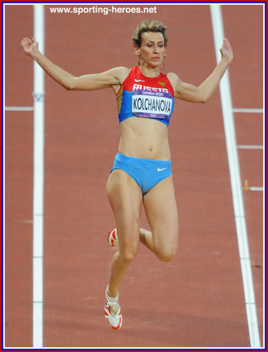 Lyudmila Kolchanova - Russia - European long jump champion & World Champs medalist.