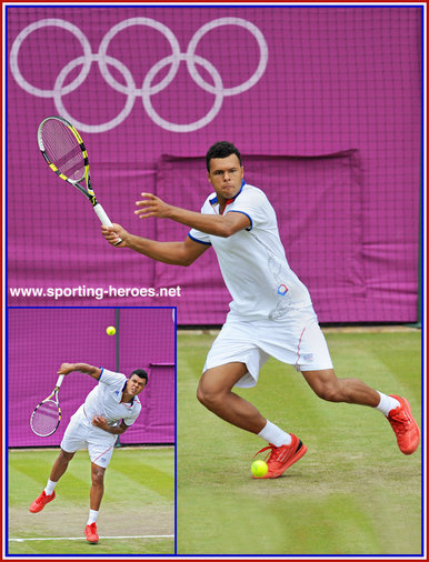 Jo-Wilfried Tsonga - France - Wimbledon semi-final and Olympic silver medal in 2012