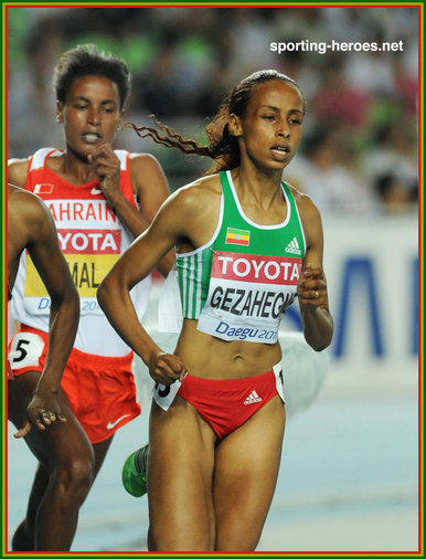 Kalkidan GEZAHEGNE - Ethiopia - Fifth place at 2011 World Championships in 1500m.