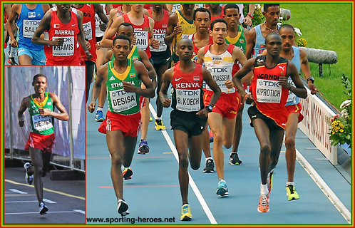Lelisa DESISA - Ethiopia - Silver medal at 2013 World Championships marathon.