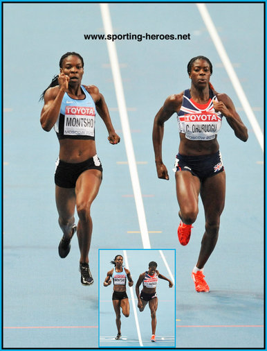 Amantle Montsho - Botswana - Silver medal at 2013 World Championships in 400m.