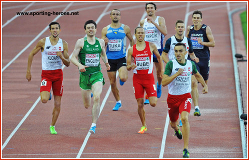 Artur KUCIAPSKI - Poland - 2nd. in 800m at 2014 European Championships.