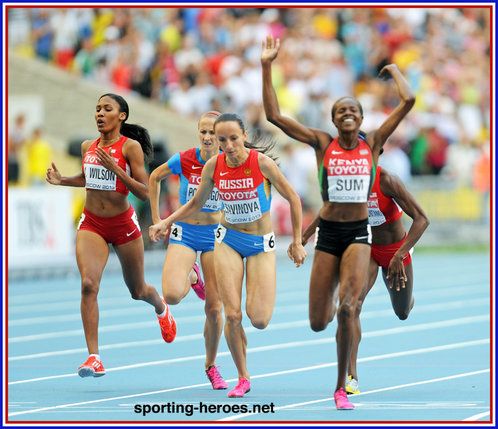 Mariya Savinova - Russia - 2013 World Championship in Moscow.