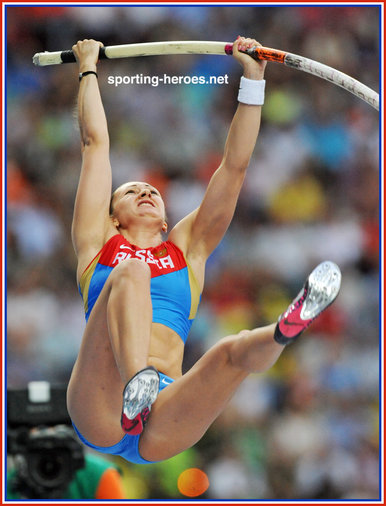 Anastasia SAVCHENKO - Russia - 6th. in pole vault at 2013 World Championships in Russia.