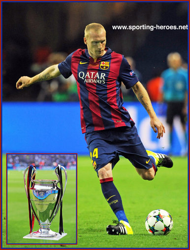 Jeremy Mathieu - Barcelona - 2015 Champions Legue Final action.