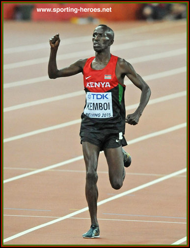 Ezekiel Kemboi - Kenya - 2015:  his 4th. Steeplechase World Championship win!