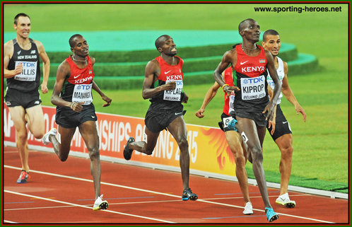 Asbel Kiprop - Kenya - Third 1500m World Championship victory: in Beijing.