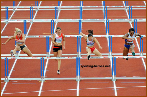 Alina TALAY - Belarus - Second in 100m hurdles at 2016 European Championships.