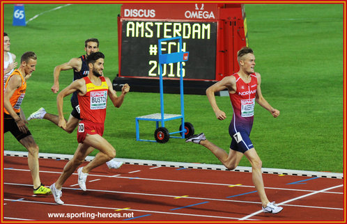 David BUSTOS - Spain - 1500m silver at 2016 European Championships.