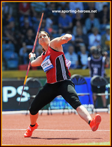 Linda Stahl - Germany - Javelin silver medal at 2016 European Championships.