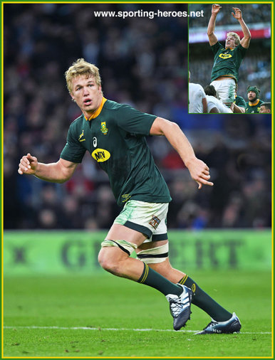 Pieter-Steph du TOIT - South Africa - International Rugby Union Caps.