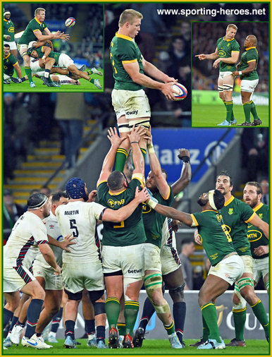 Pieter-Steph du TOIT - South Africa - International Rugby Union Caps.