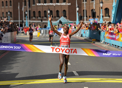 Rose CHELIMO - Bahrain - 2017 World Championships marathon winner.