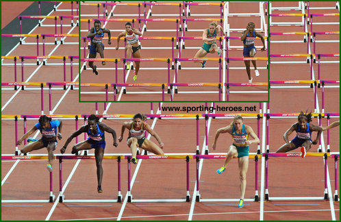 Sally PEARSON - Australia - World 100m hurldes Champion again.