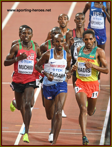 Bedan Karoki MUCHIRI - Kenya - 4th. in 10,000m at 2017 World Championships.