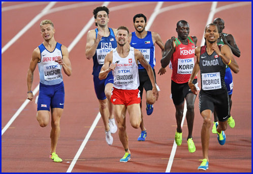 Kyle LANGFORD - Great Britain & N.I. - 4th. in 800 meters at 2017 World Championships.